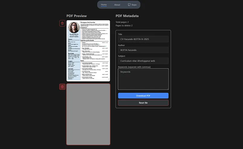 Imagen del proyecto: PDF meta data editor